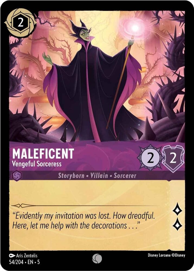 Disney Lorcana: Shimmering Skies COMMON FOIL Maleficent - Vengeful Sorceress #54/204