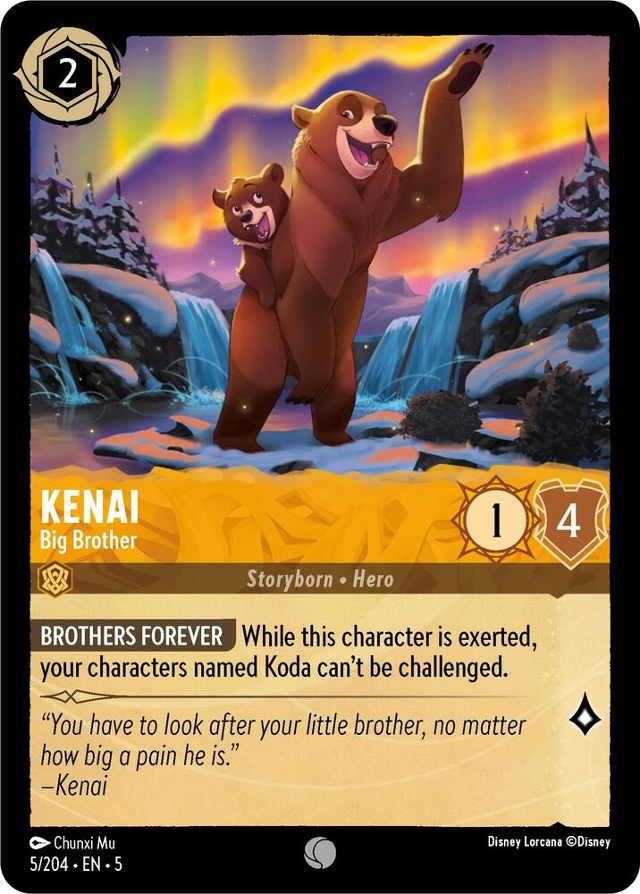 Disney Lorcana: Shimmering Skies COMMON FOIL Kenai - Big Brother #5/204