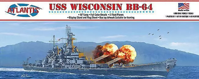 USS Wisconsin BB-64 Battleship Kitset 1/665 Atlantis Models