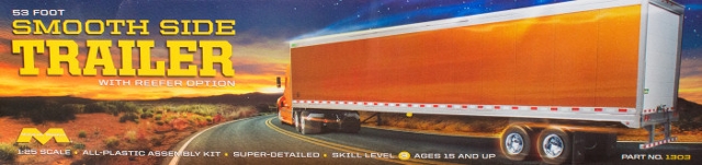 53ft Smoothside Trailer with Reefer Option Kitset 1/25 Moebius