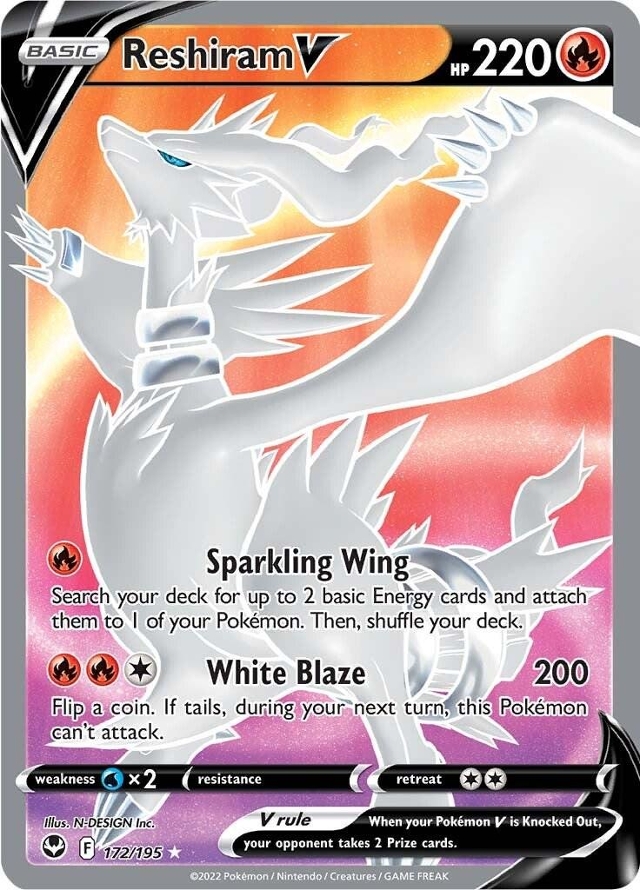 Reshiram V #172 Pokemon Silver Tempest