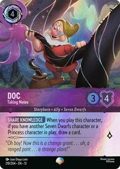 Disney Lorcana: Wilds Unknown EPIC HOLO Doc - Taking Notes #210/204