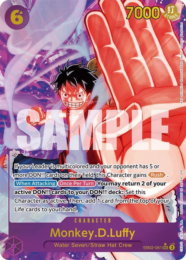 Monkey.D.Luffy [Alternate Art] EB02-061 One Piece Extra Booster Anime 25th Collection