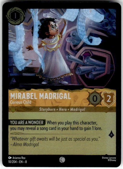 Disney Lorcana: Reign Of Jafar COMMON FOIL Mirabel Madrigal - Curious Child #10/204