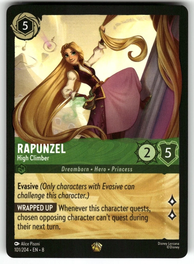 Disney Lorcana: Reign Of Jafar LEGENDARY Rapunzel - High Climber #101/204