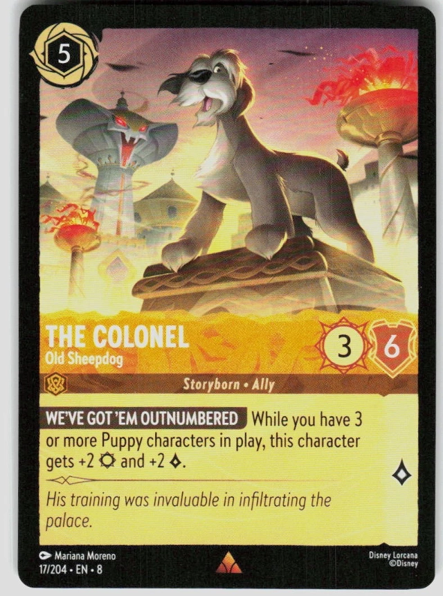 Disney Lorcana: Reign Of Jafar RARE The Colonel - Old Sheepdog #17/204