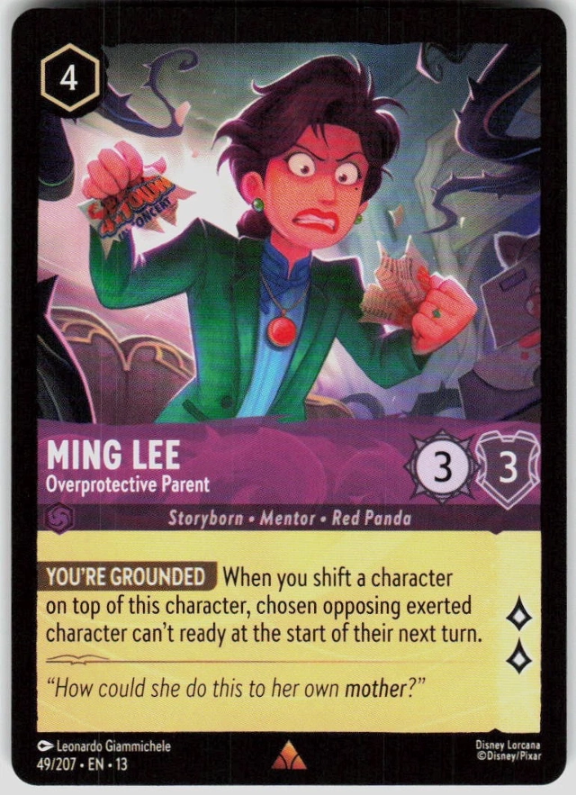 Disney Lorcana: Attack Of The Vine RARE Ming Lee - Overprotective Parent #49/207