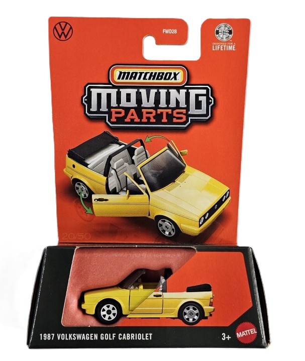Matchbox Moving Parts 1987 Volkswagen Golf Cabriolet