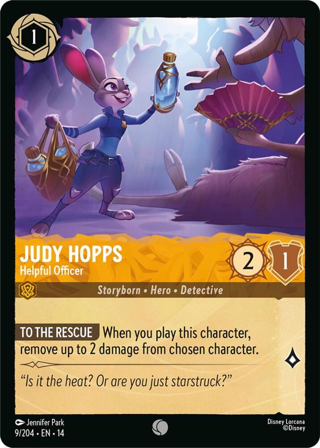 Disney Lorcana: Hyperia City COMMON FOIL Judy Hopps - Helpful Officer #9/204