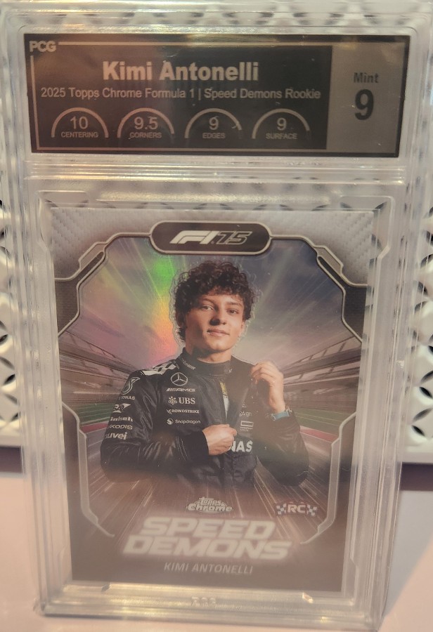 Kimi Antonelli #SD-1 2025 Topps Chrome Formula 1 Speed Demons PCG 9 Mint