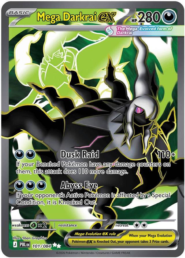 Mega Darkrai ex #101 Pokemon Pitch Black