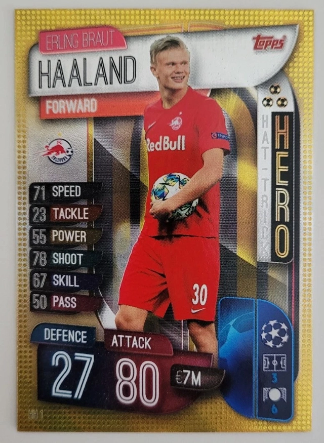 2019 Match Attax UEFA - Erling Haaland RB Salzburg Hattrick Hero HH1