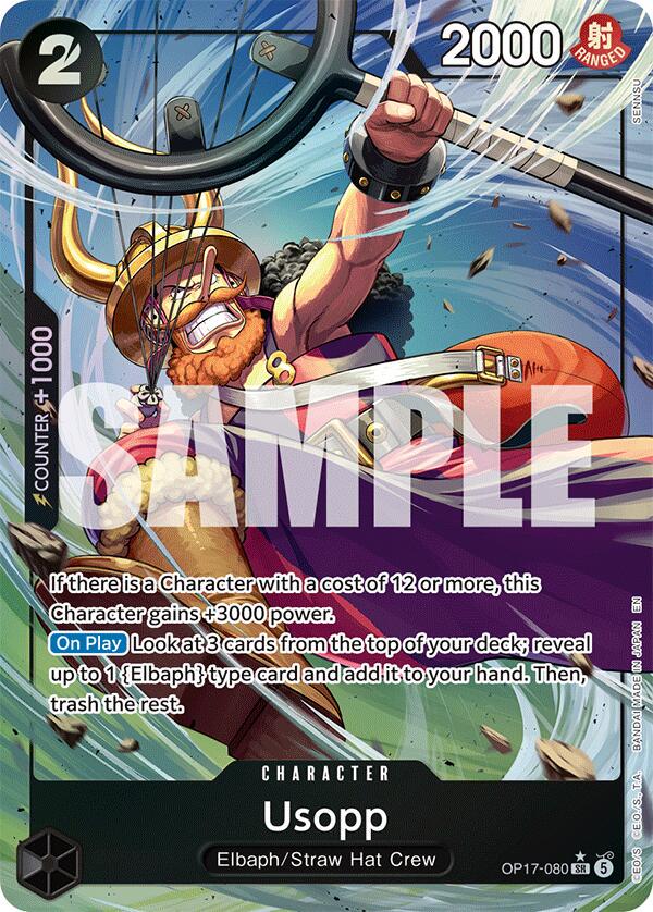 Usopp [Alternate Art] OP17-080 One Piece World's Strongest Warriors