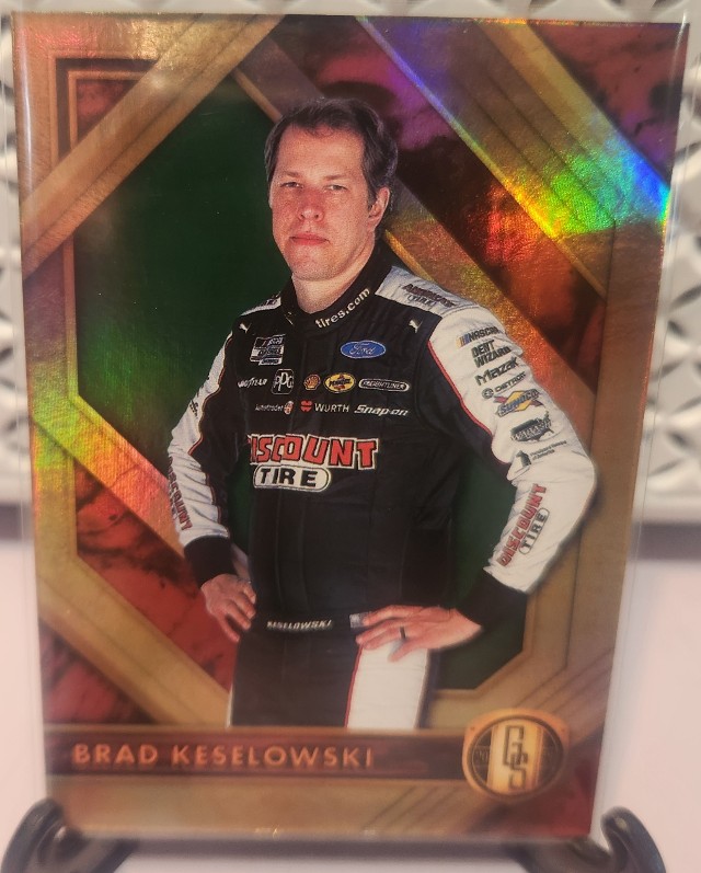Brad Keselowski #18 2021 Panini Chronicles NASCAR Gold Standard Green