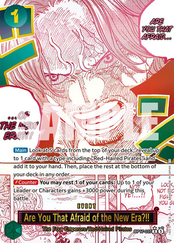 Are You That Afraid of the New Era?! [Alternate Art] OP17-037 One Piece World's Strongest Warriors