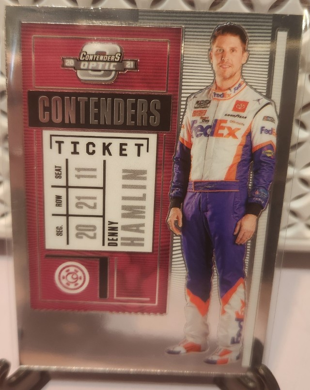 Denny Hamlin #20 2021 Panini Chronicles NASCAR Contenders Optic