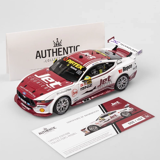 Shell V-Power Racing Team #38 Jet Couriers Ford Mustang GT - 2025 ITM Taupo Super 440 Brodie Kostecki 1/18 Authentic Collectables