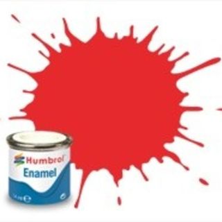Humbrol #209 Fluorescent Fire Orange Gloss - 14ml Enamel Paint