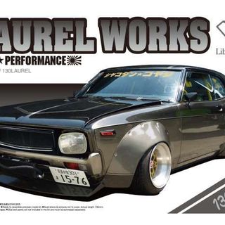 Nissan LB Works 130 Laurel Roadcar 1/24 Kitset Aoshima