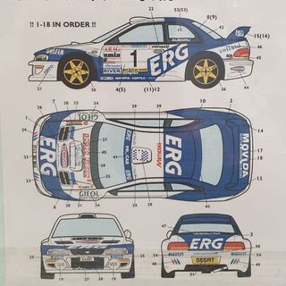 Studio 27 Decal Set Subaru Impreza WRC 2000 Rally San Marino 2nd Paolo Andreucci