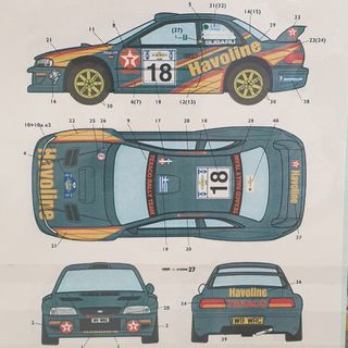 Studio 27 Decal Set Subaru Impreza WRC 2000 Acropolis Rally Greece Ioannis Papadimitriou