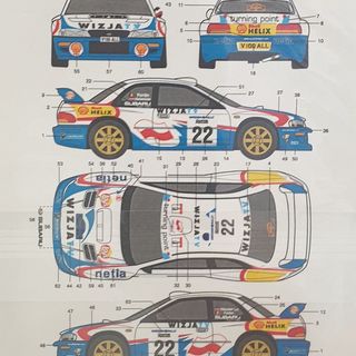 Studio 27 Decal Set Subaru Impreza WRC 2000 Swedish Rally Krzysztof Hołowczyc
