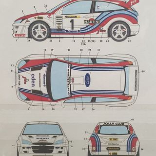Studio 27 Decal Set Ford Focus WRC 2000 Barum Rally Enrico Bertone