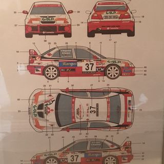 Studio 27 Decal Set Mitsubishi Lancer Evo VI 2000 Rally Portugal Miguel Campos