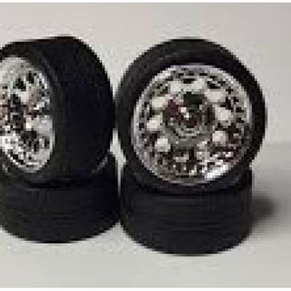 Rims & Tyres 19inch Magnums Chrome x4 Kitset Pegasus 1/24