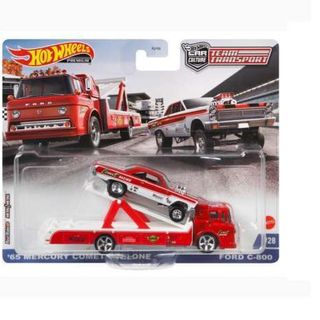 Hot Wheels Team Transport #28 1965 Mercury Comet Cyclone on a Ford C-800 Truck
