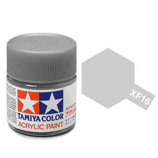 Tamiya Colour Acrylic Paint Mini 10ml- XF16 Flat Aluminum