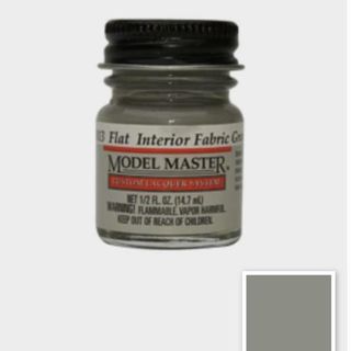 Testors Model Master Lacquer: 28013 Flat Interior Fabric Gray