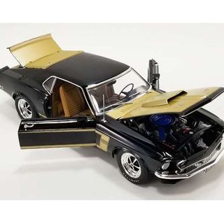 1969 Ford Mustang Boss 429 Black & Gold - Acme 1/18