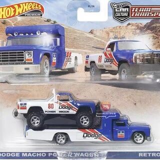 Hot Wheels Team Transport #51 Retro Rig & 1980 Dodge Macho Power Wagon