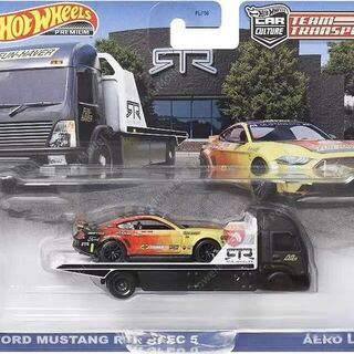 Hot Wheels Team Transport #50 Aero Lift & 2023 Ford Mustang RTR Spec5