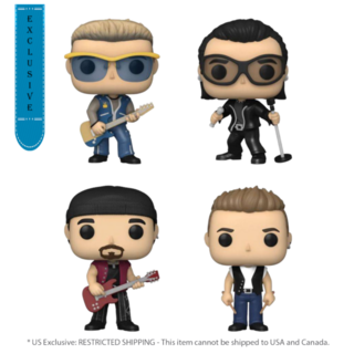 Funko Pop Vinyl: Rocks 4 Pack U2 Zoo TV