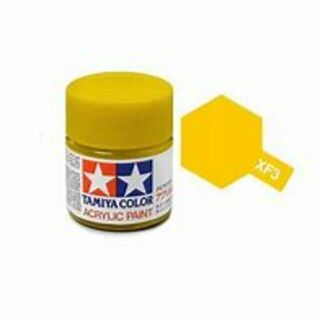 Tamiya Colour Acrylic Paint Mini 10ml - XF3 Flat Yellow