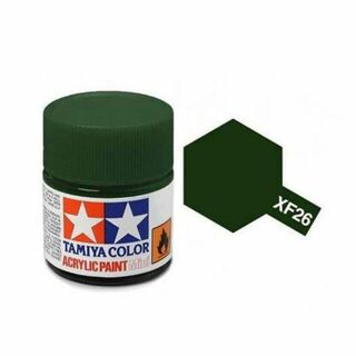 Tamiya Colour Acrylic Paint Mini 10ml - XF26 Deep Green