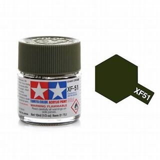 Tamiya Colour Acrylic Paint Mini 10ml - XF51 Khaki Drab