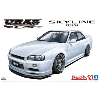 2001 Nissan Skyline TYPE-R ER34 URAS Spec - Aoshima 1/24