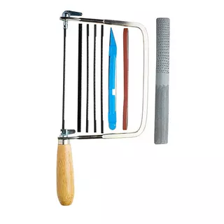 EXCEL BLADES COPING SAW HANDSAW SET - FILE SET AND EXTRA BLADES - 8 PCS SET
