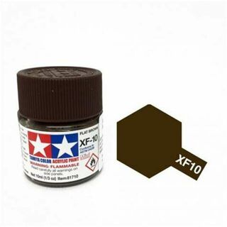 Tamiya Colour Acrylic Paint Mini 10ml - XF10 Flat Brown