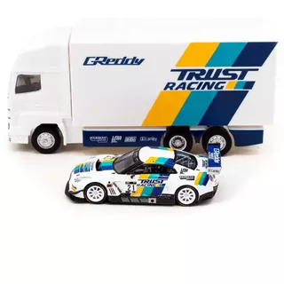 Nissan GT-R NISMO GT3 GT World Challenge Asia Esports 2020 #21 with Plastic Truck Packaging - Tarmac Works HOBBY64