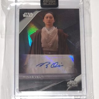 Topps Chrome Black Star Wars - Minas Velti Autographed