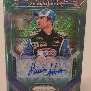 2020 Panini Prizm Scripted Signatures Green Scope Marcos Ambrose  Autographed