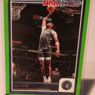 2023-24 Panini NBA Hoops Naz Reid Neon Green 148  Minnesota Timberwolves