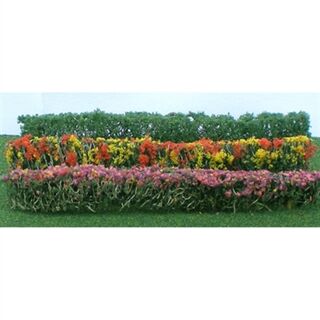 JTT Scenery FLOWER HEDGES HO-scale, Red, Pink, Yellow, Purple, 8/pk