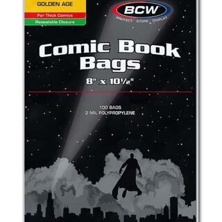 BCW Resealable Golden Comic Bags - Thick