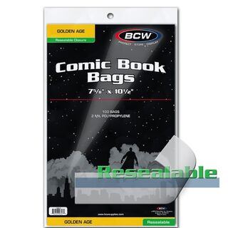 BCW Resealable Golden Comic Bags