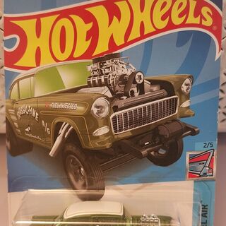 Hot Wheels Chevy Bel Air 2/5 1955 Chevy Bel Air Gasser - Green